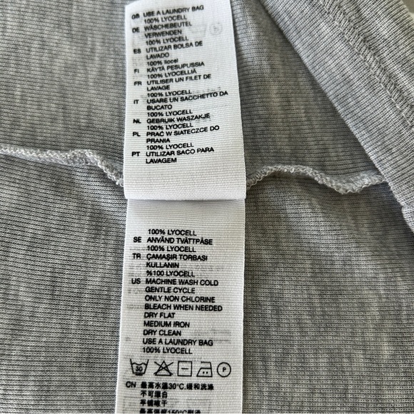 & Other Stories Short Sleeve Tee Gray Relaxed Fit Silky Lyocell size US 12 - Picture 14 of 14